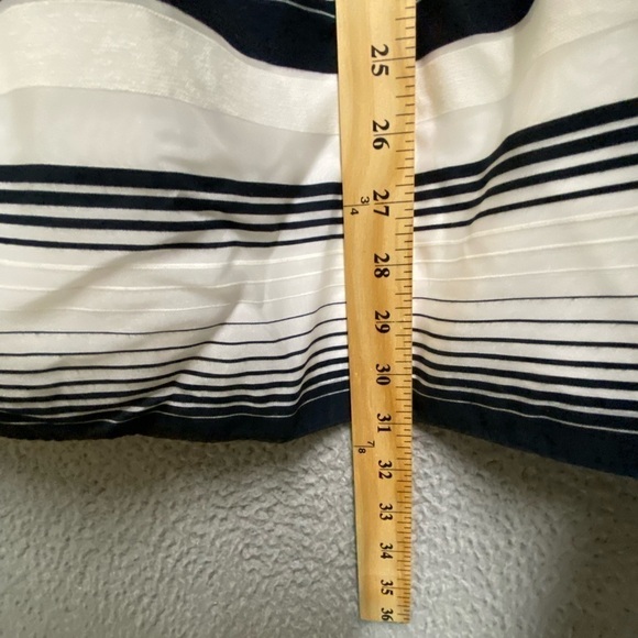 White House Black Market Dress Womens 6 White Black Striped Strapless Lined - Picture 8 of 12